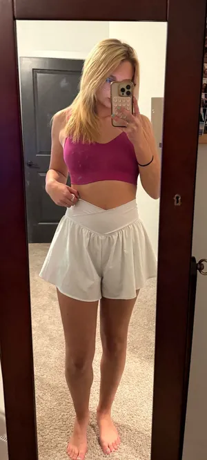 flowy athletic shorts White thumbnail 1
