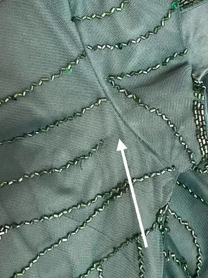 Adrianna Papell Sz 10 Dusty Emerald Green Beaded Blouson Evening Gown Maxi Dress thumbnail 9