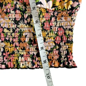 Billabong Get Along Puff Sleeve Crop Top Size Floral thumbnail 10