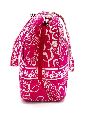 Vera Bradley Twirly Birds Pink Squared Away Tote Satchel Purse Shoulder Bag 2010 thumbnail 3