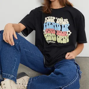 45A. PacSun PS / LA Keep Your Head Up Oversized Black Graphic T-Shirt thumbnail 3
