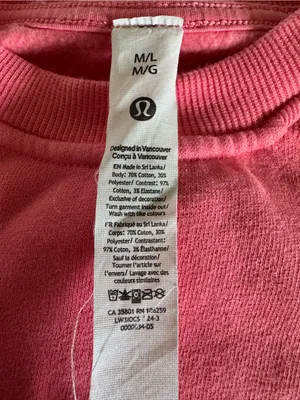 Lululemon Scuba Oversized Pullover Wordmark Sakura Pink size m/l thumbnail 7