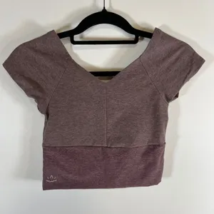 Beyond Yoga Womens Space Dye 2 Piece Set‎ Crop Top Leggings Plum Mauve Small thumbnail 5