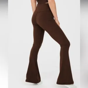 Aerie Offline Chocolate Brown High-Waist Twist Flare Leggings thumbnail 4