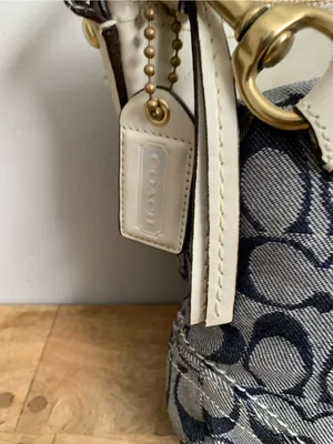 Coach Legacy jacquard leather Medium Duffle y2k signature Denim crossbody 10402 thumbnail 2