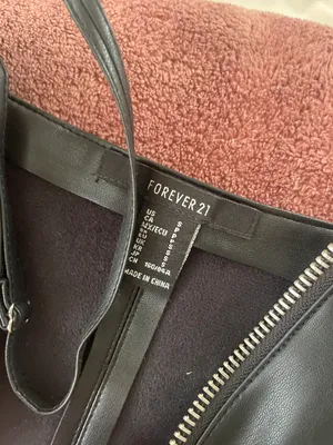 Black Leather Zip Dress thumbnail 4