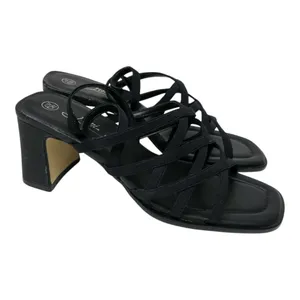 Vintage Y2K Fioni Black Elastic Strappy Heels thumbnail 4