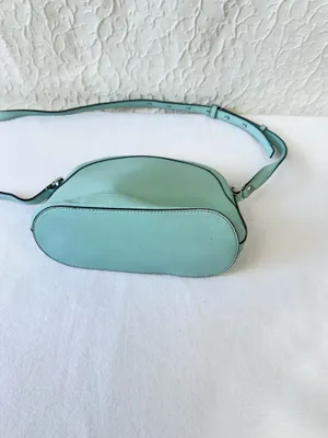 Kate Spade Perry Mint Green Saffiano Leather Small Dome Crossbody Purse Classic thumbnail 7