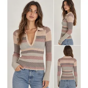 INTERMIX Reversed Stripe Knit Sweater Small thumbnail 2