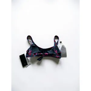 Vix Paula Hermanny Fiore Iris Bikini Top Pink‎ Teal Floral Tie Back New Size M thumbnail 2