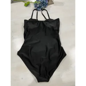 Black One Piece‎ Swimsuit Ruched Tummy Control Spaghetti Strap XL thumbnail 6