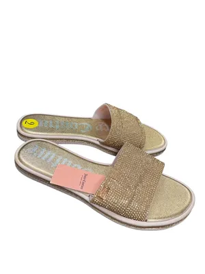 Juicy Couture wms gold crystal sparkly sandals shoes sz 9 SKU 10-071 thumbnail 4