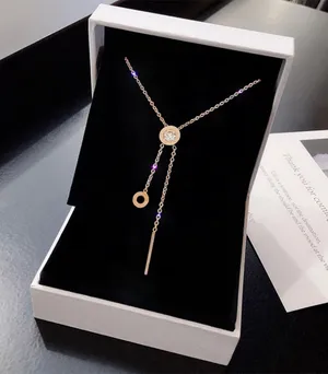 14K Rose Gold Plated Clock Pendant Necklace for Women thumbnail 2