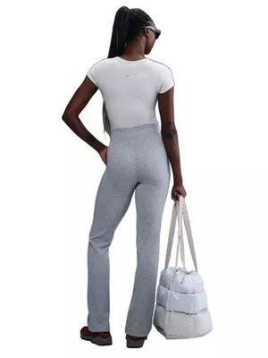 NWT Nike Women's Sportswear Classic High-Waisted Bootcut Pants Grey Pull On S thumbnail 5