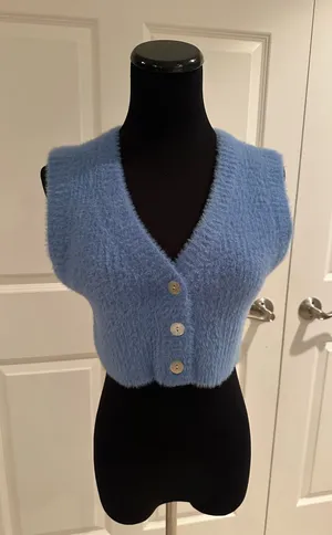 Blue Urban Outfitters Sweater Top Crop thumbnail 1