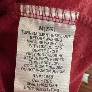 Mickey Mouse Red Fleece Hoodie Sweatshirt Forever Original Classic Disney WDW thumbnail 7