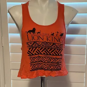 Disney The Lion King Graphic Orange Tank Top thumbnail 1