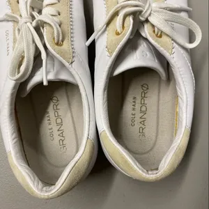 Cole Haan Grandpro Sneaker Shoe Leather Lace Up Turf White Womens Size 9.5 thumbnail 2