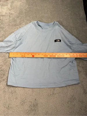 The North Face Light Blue Cropped Tee shirt small thumbnail 7