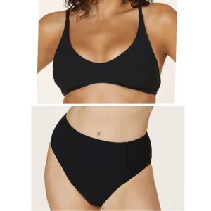 Andie Bikini Set Valencia Top High Waisted Cheeky Bottom Ribbed White Size S NWT thumbnail 10