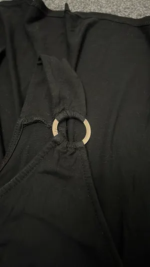 Green Envelope LA Black maxi dress with gold detailing thumbnail 4