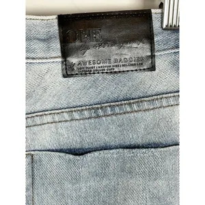 One Teaspoon Awesome Baggies Women 26 Light Wash Distressed Relaxed Jeans thumbnail 5