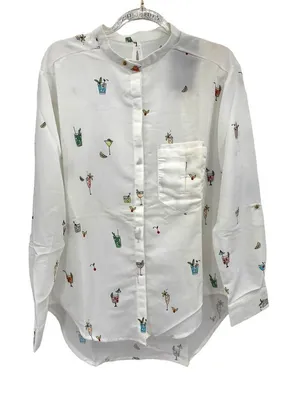 Ilead Cocktail Drinks Happy Hour Button Top‎ Medium Novelty Cheers Celebrate thumbnail 1