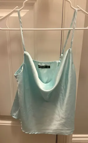 Nasty Gal Cowl Neck Top Satin thumbnail 1