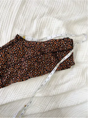 Women's Free People Brown Black Leopard Print Bike Shorts S Rayon thumbnail 8