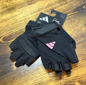 Adidas Black‎ And Pink Training Gloves Size Large thumbnail 1