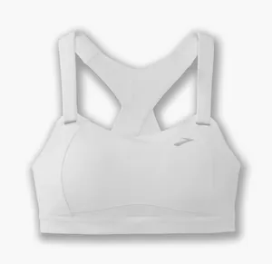 {BROOKS} Juno White High-Impact Racerback Sports Bra thumbnail 1