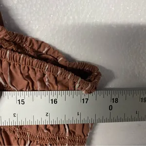 A New Day Dress Women Midi XXL Smocked Pockets Tie spaghetti Straps Pleasant thumbnail 9