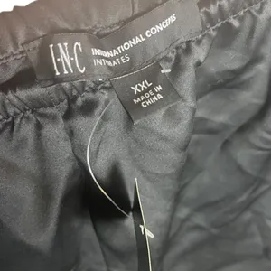 5/$25 INC international Concepts Women's XXL Satin Lace‎ Trim Shorts Black thumbnail 4