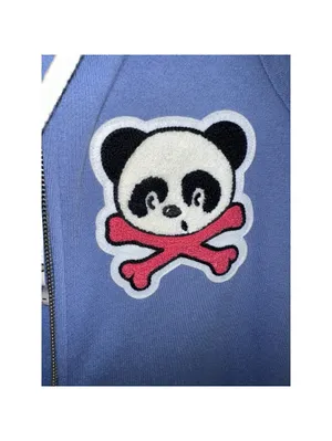 NEW Superfresh Panda & Crossbones Womens Full Zip Hoodie Hoodie Sweatshirt Small thumbnail 4