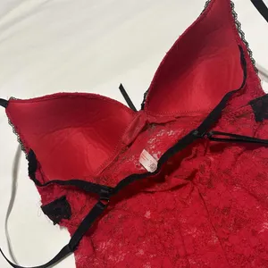 Gilligan & O’Malley Red & Black Lace Lingerie Slip Dress Nightie S Small thumbnail 9