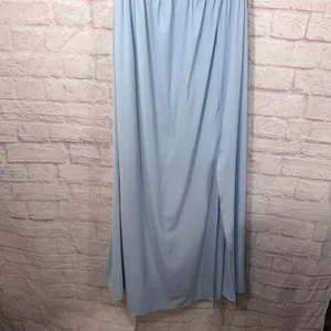 Ruffled Cap Sleeve Maxi Slit Medium Dress by Anna-Kaci thumbnail 7