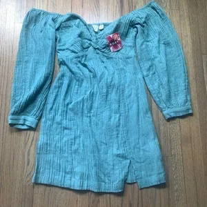 NWT Roxy moonlight shorts solid mineral blue small dress thumbnail 1