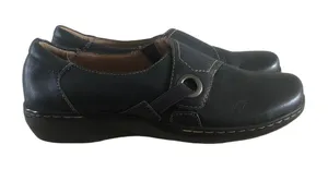 Clarks Navy Blue‎ Evianna Comfort Loafer Shoes 8 thumbnail 1