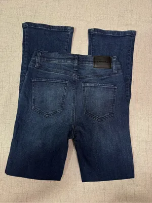 Express Women's Dark Wash Slim Bootcut Jeans - Distressed- Size 6 thumbnail 11