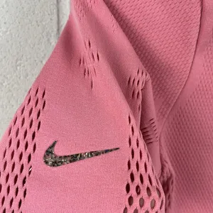 Nike Yoga women’s Dri-Fit Adv luxe short sleeve pink crop top athletic size M thumbnail 5