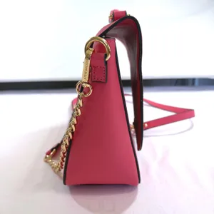 Steve Madden Pink Melodie Crossbody Bag Gold SM Logo Flap Messenger Purse 9"x7"‎ thumbnail 4