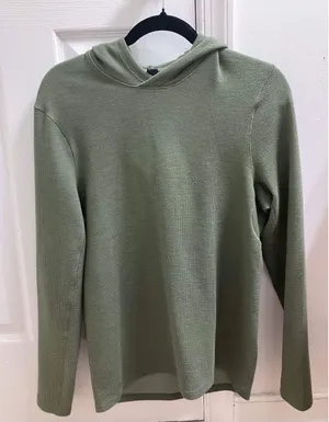 Lululemon green hoodie waffle thumbnail 1