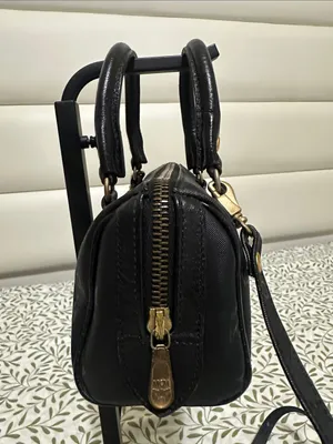 MCM Black Mini Bag in Viseto Coated Canvas thumbnail 4
