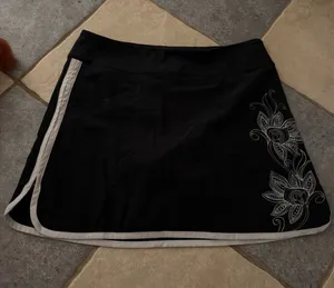 Athleta Black Performance Skort with Subtle Logo thumbnail 1