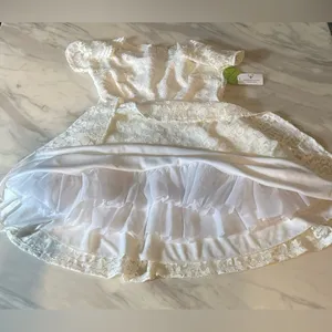 Windsor Women's Size L Elegant Ivory Lace Dress A-Line Scalloped NWT Formal thumbnail 8