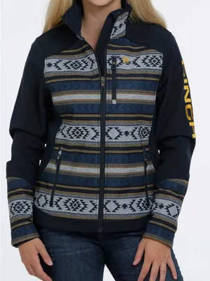 ✨Cinch women's bonded jacket featuring a southwestern Aztec geometric print S thumbnail 1