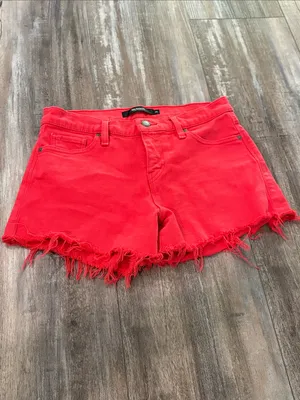 Hudson Jeans Gemma Red Jeans Shorts size 25 thumbnail 3