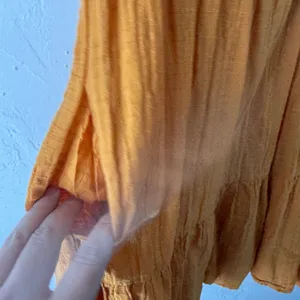 Knox Rose Orange Textured Tiered V Neck Short Sleeve Boho‎ Dress Size S thumbnail 5