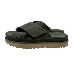 UGG‎ Goldenstar Cross Slide Sandal Olive Green Suede Size US 9.5 thumbnail 13