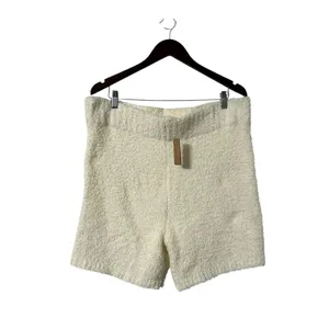 NWT SKIMS White Cozy Fuzzy Teddy Boucle High Waisted Shorts thumbnail 4